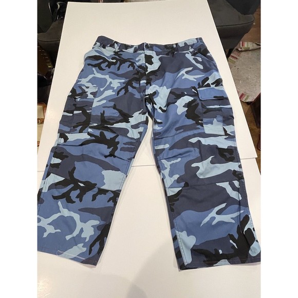 Rothco Blue BDU Pants Camouflage Tactical 6-Pocket Cargo Military Fatigues - Picture 1 of 16